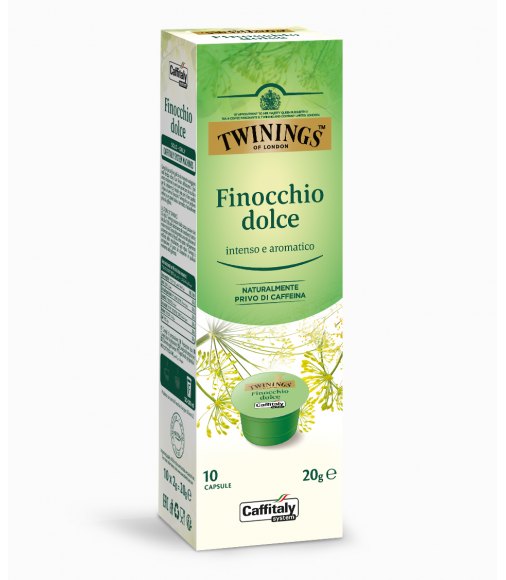 10 Capsule Twinings FINOCCHIO DOLCE Sistema Caffitaly System