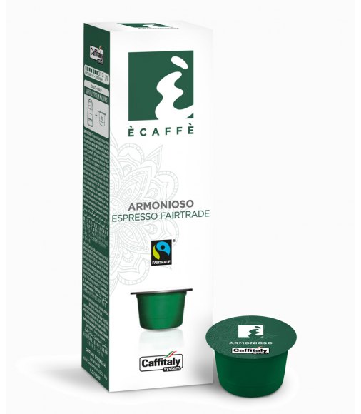 10 capsule ecaffè ARMONIOSO FAIRTRADE sistema caffitaly system